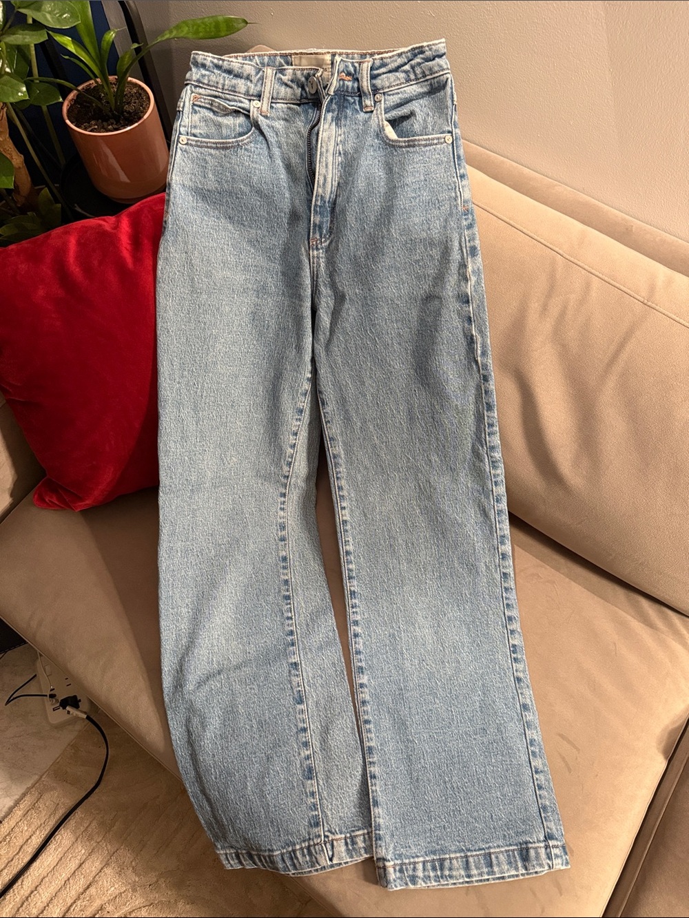 Urban Outfitters Light Blue Straight Leg Jeans